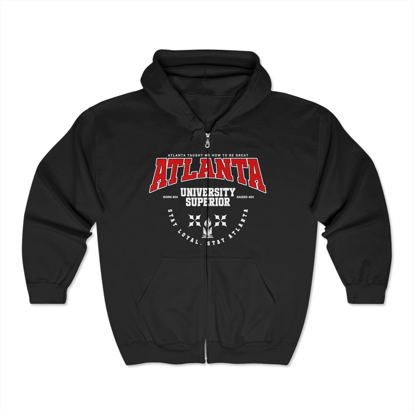 Atlanta University Superior: Full Zip Hooded Sweatshirt