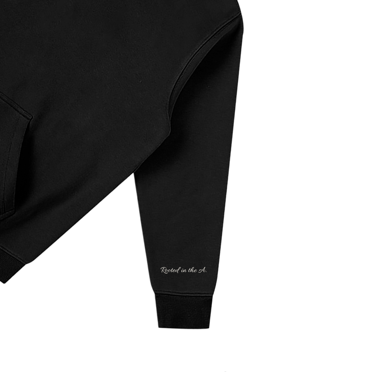 285 Rooted in the A. Hoodie — Black