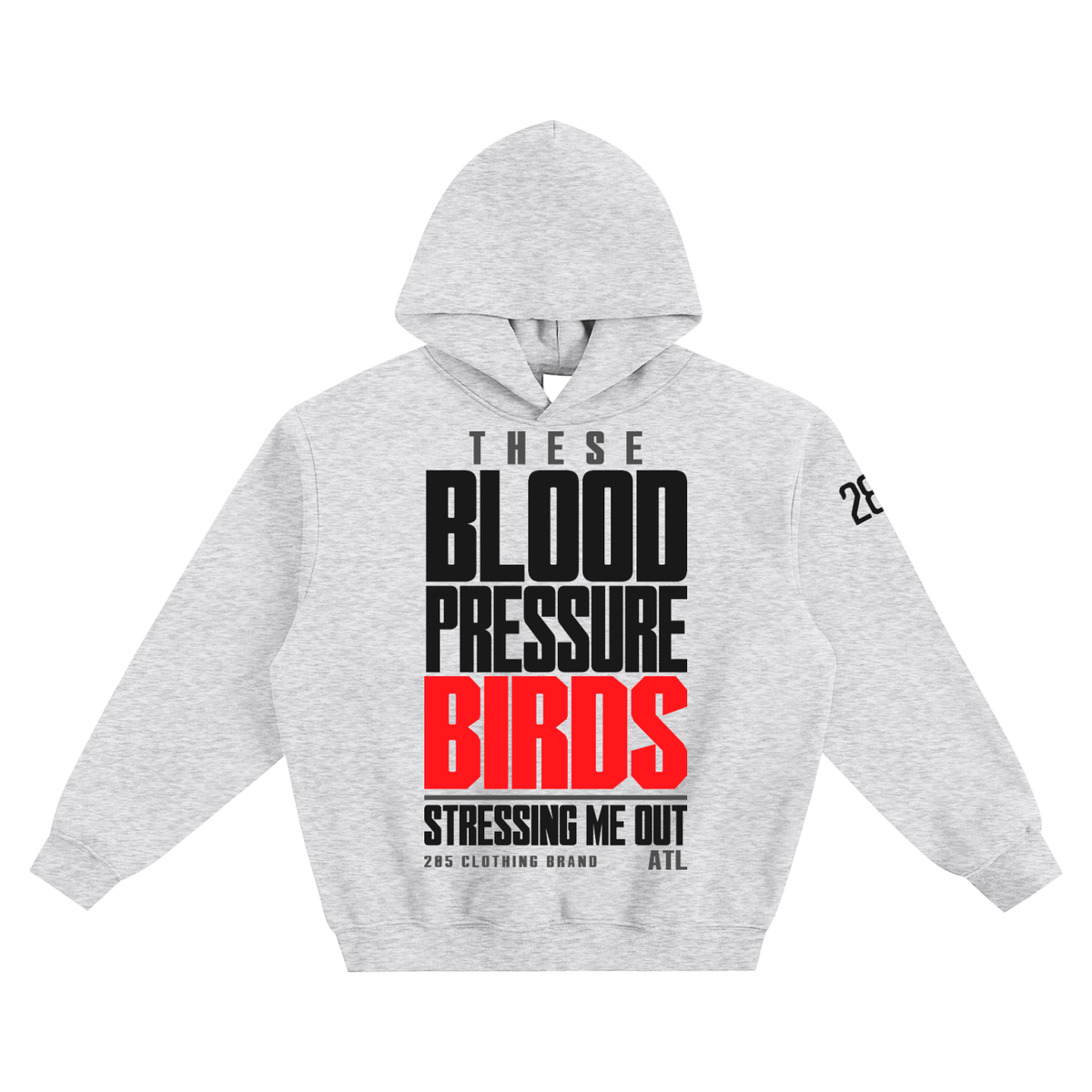 Blood Pressure Birds Hoodie | Flower Gray Statement
