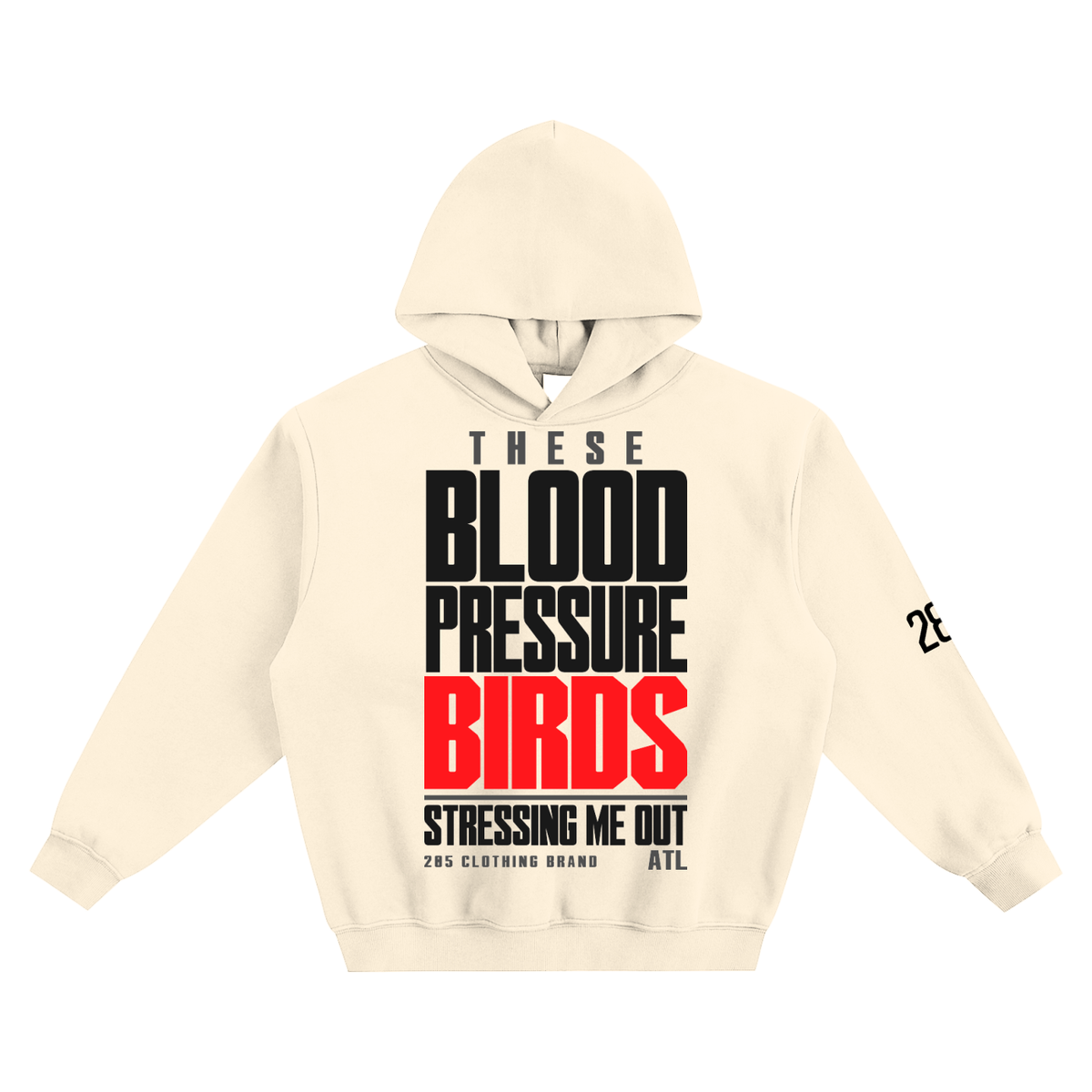 Blood Pressure Birds Hoodie | Cream Apricot Statement