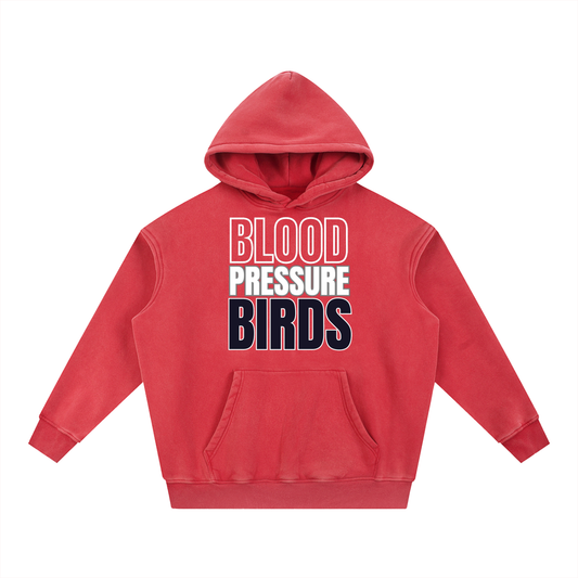 Bird Pressure Birds Limited Edition  - Snow Wash Fleece Oversize Hoodie