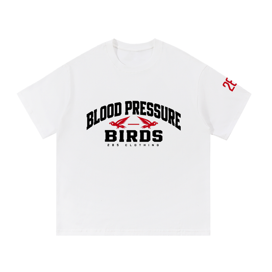 Blood Pressure Birds Heritage Falcons Tee — White