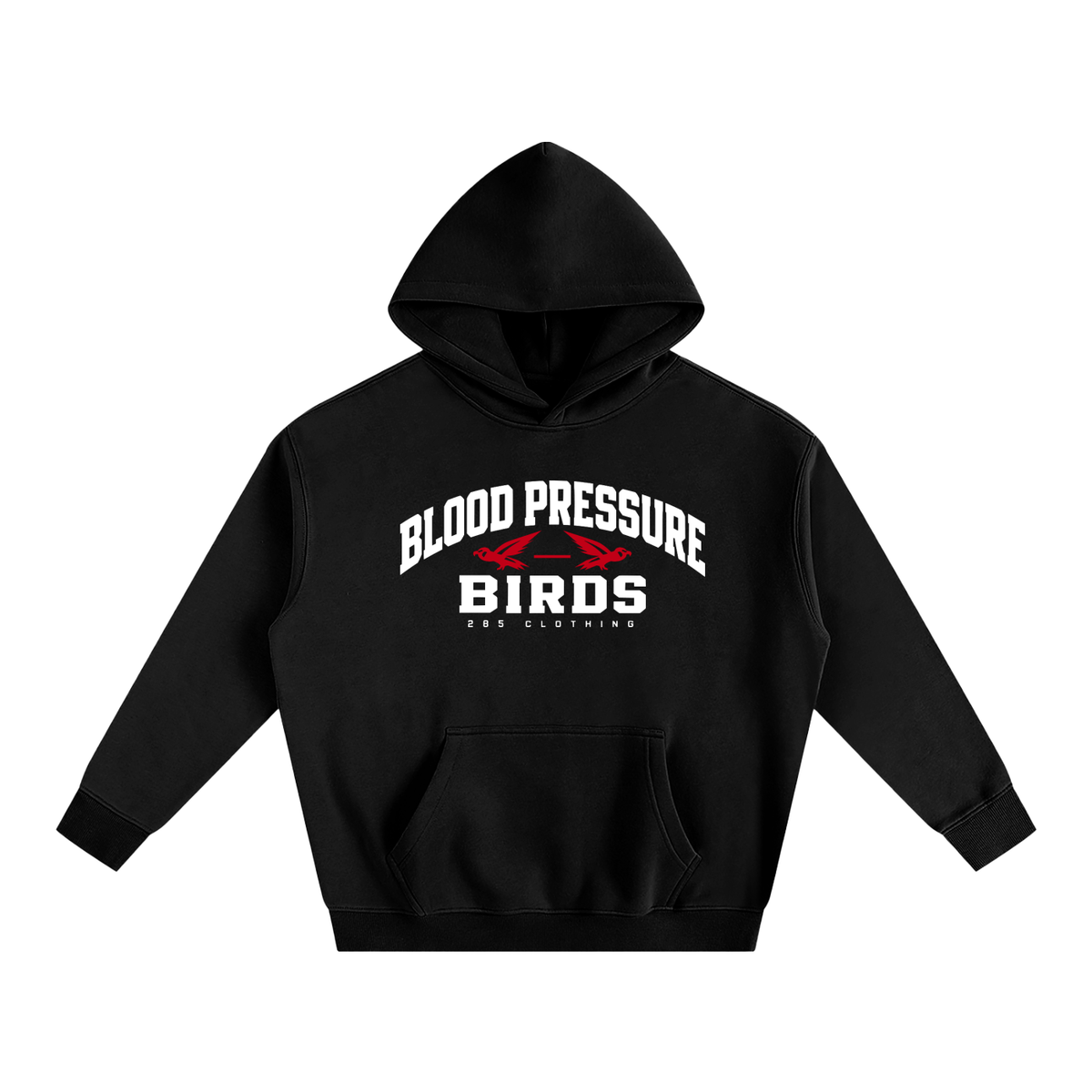 Blood Pressure Birds Heritage Hoodie — Black