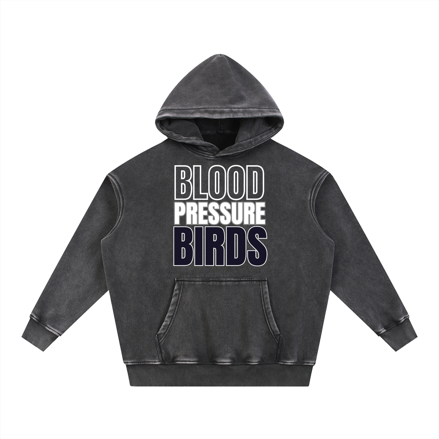 Bird Pressure Birds Limited Edition  - Snow Wash Fleece Oversize Hoodie